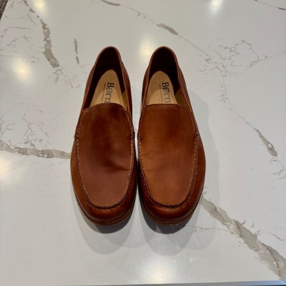 Mens Brown leather Born Loafers Size 13